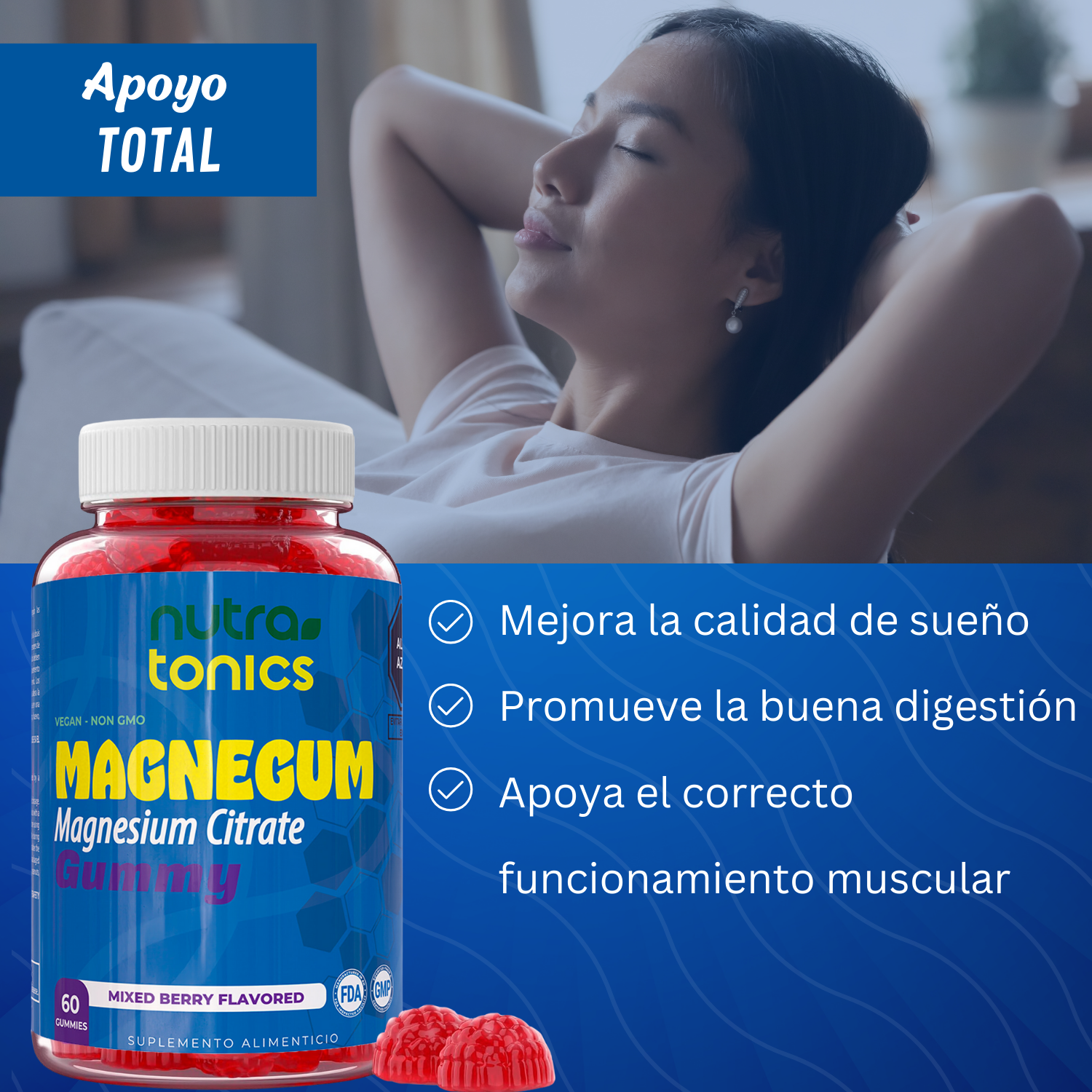 MAGNEGUM CITRATO DE MAGNESIO 957 MG 60 GOMITAS