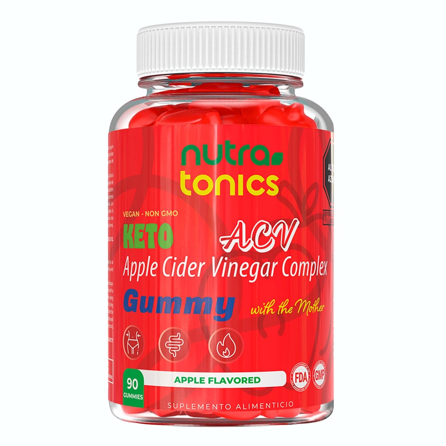 VINAGRE DE MANZANA CON THE MOTHER 90 GOMITAS