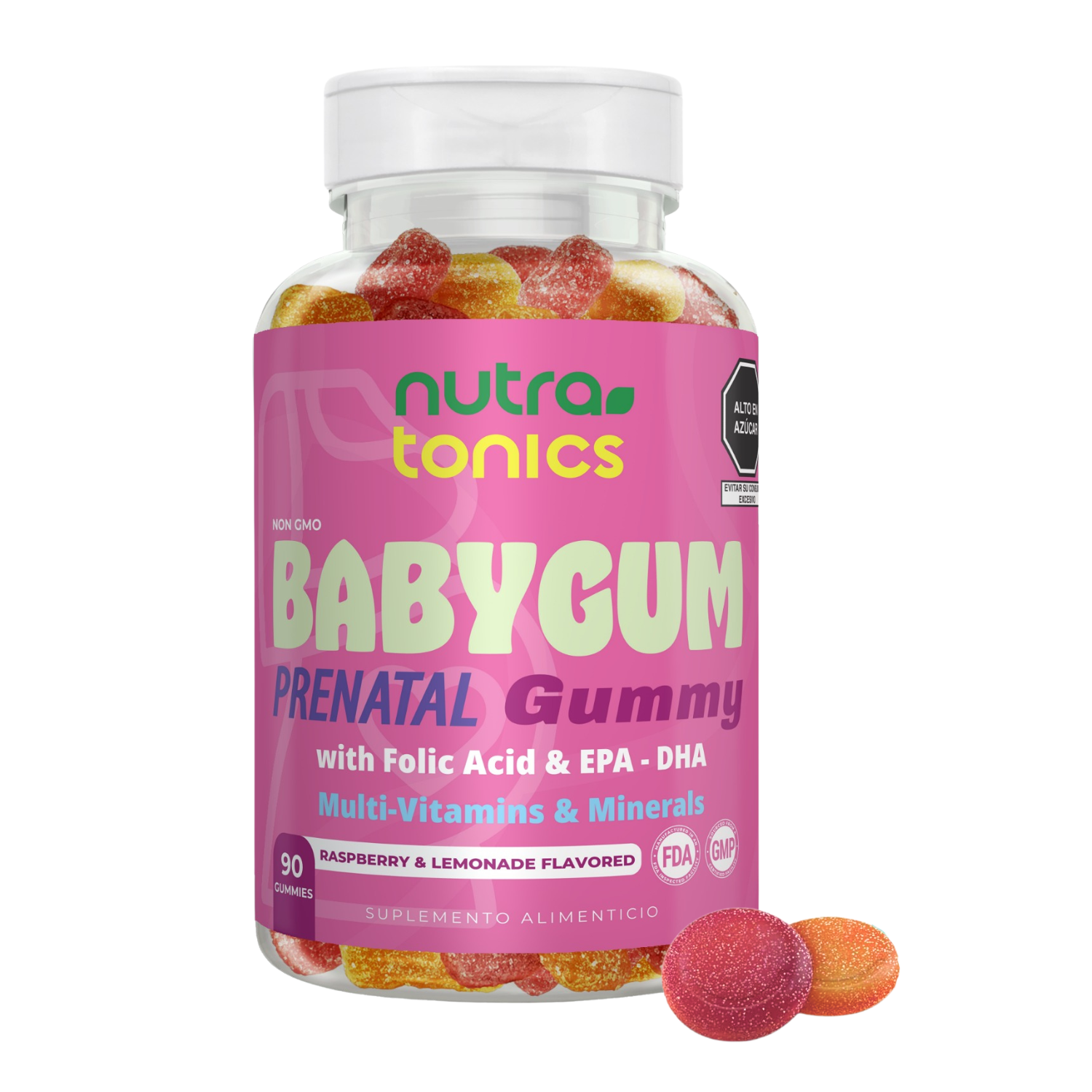 BABYGUM ÁCIDO FÓLICO 300 MCG + DHA 90 GOMITAS