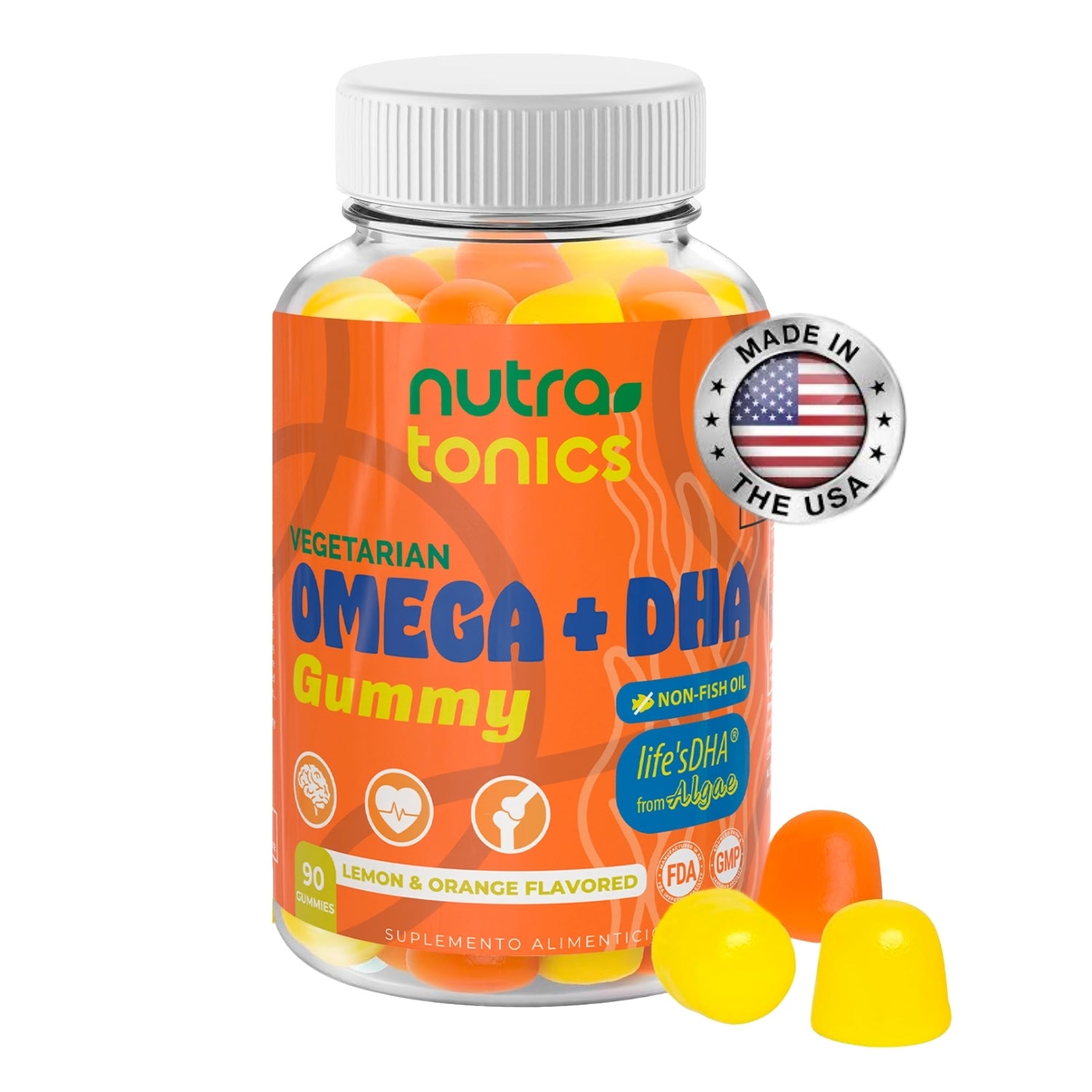 OMEGA 3, 6, 9 + DHA VEGANO 90 GOMITAS