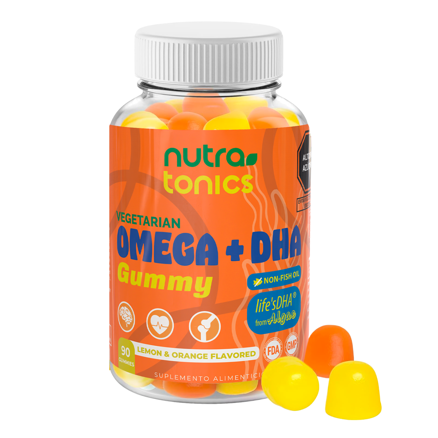 OMEGA 3, 6, 9 + DHA VEGANO 90 GOMITAS