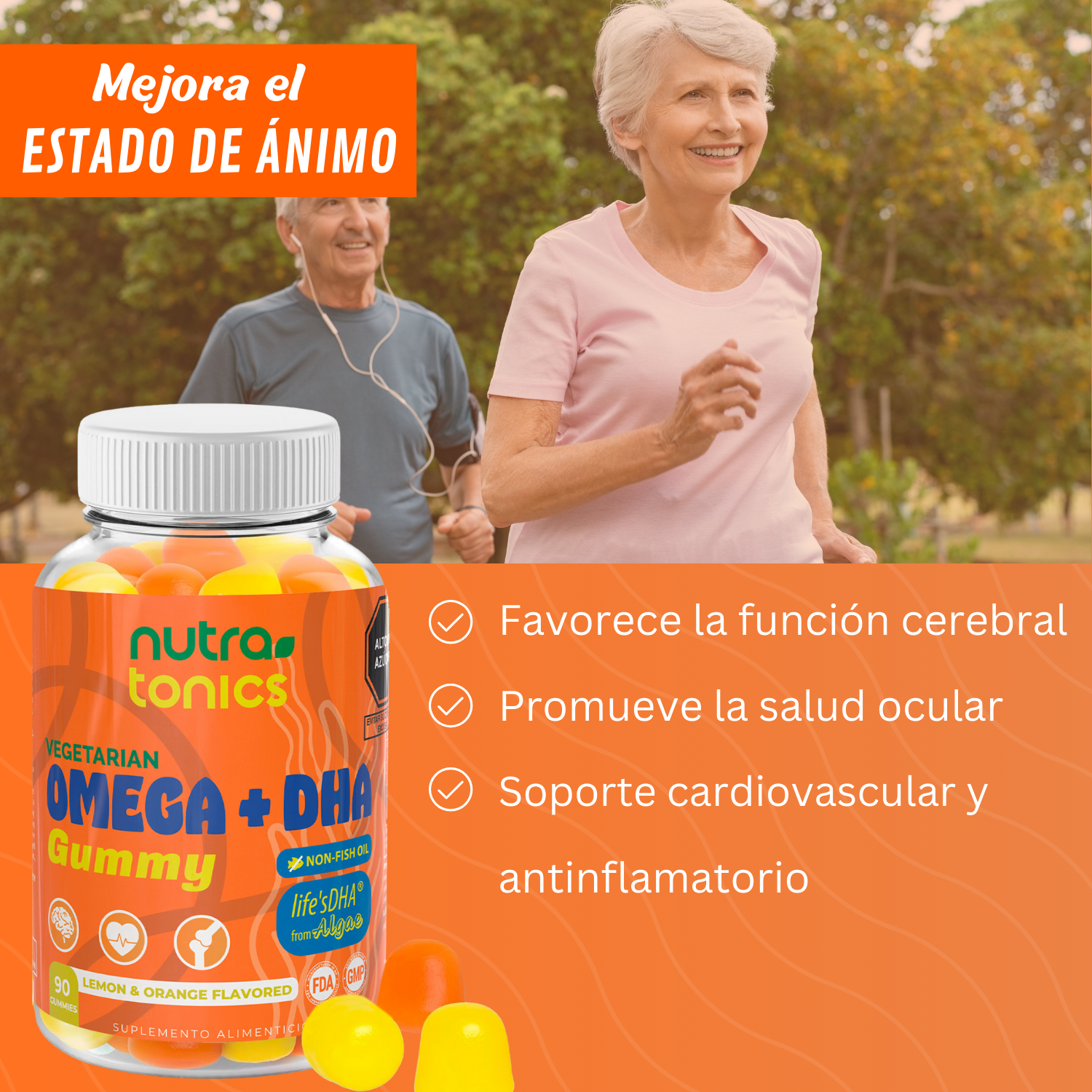 OMEGA 3, 6, 9 + DHA VEGANO 90 GOMITAS