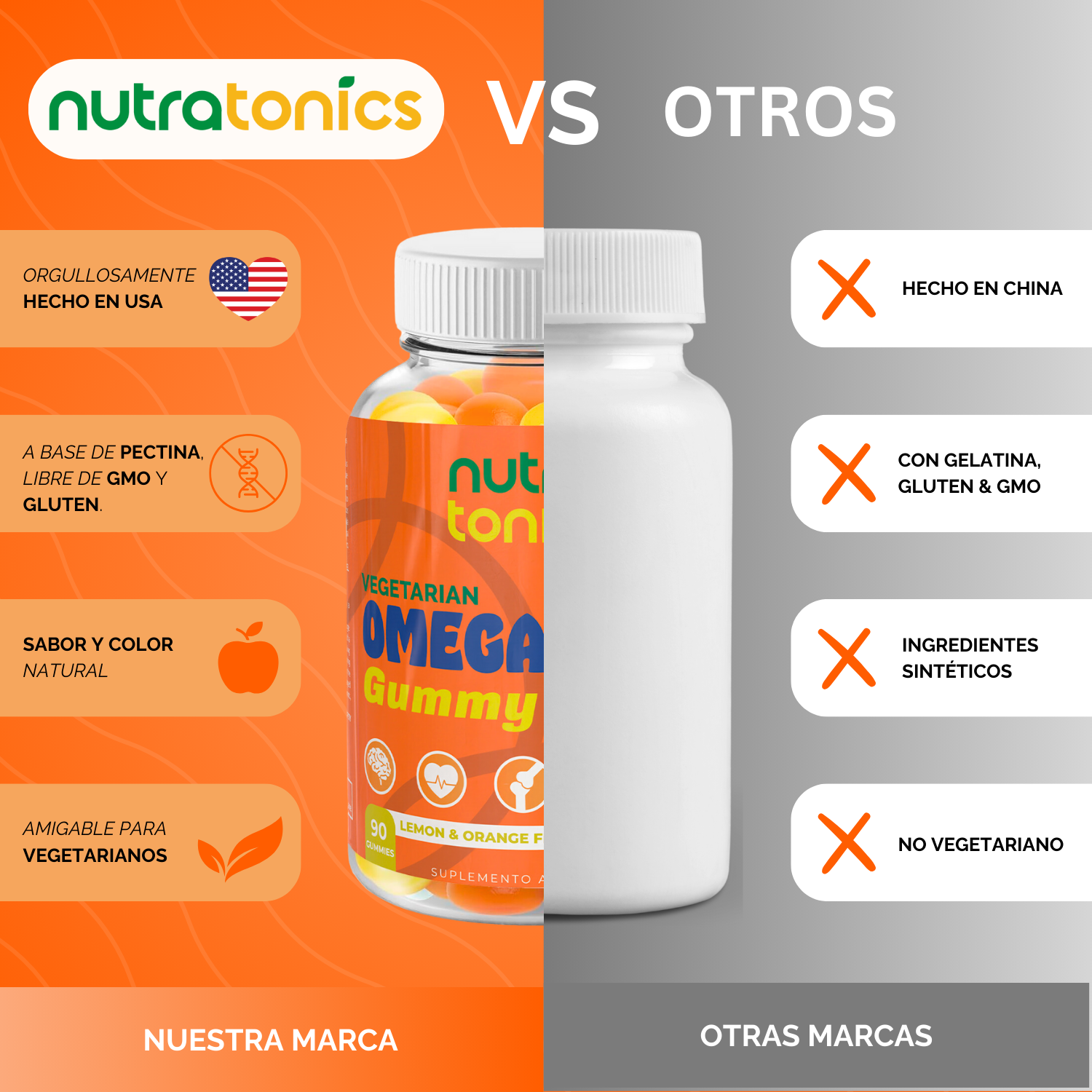 OMEGA 3, 6, 9 + DHA VEGANO 90 GOMITAS