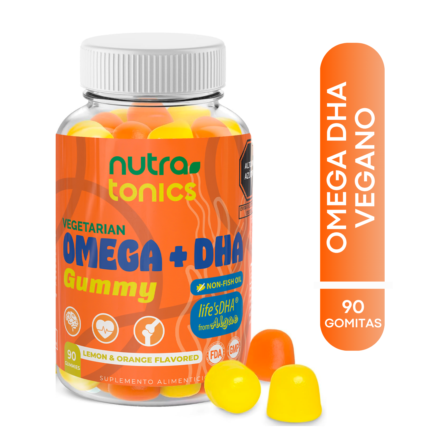 OMEGA 3, 6, 9 + DHA VEGANO 90 GOMITAS